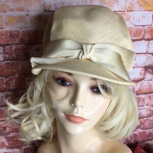 Vintage Woven Lightweight Cloche Newsboy Hat